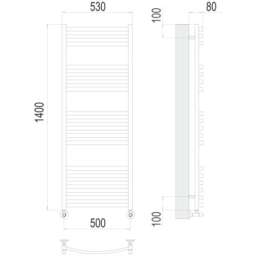 Полотенцесушитель TERMINUS Люкс Палермо П18 500х1400 NEW