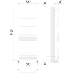 Полотенцесушитель TERMINUS Люкс Палермо П18 500х1400 NEW