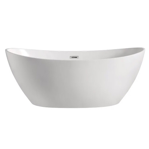 Ванна акриловая Azario GLASGOW 1660х780х665, свободностоящая, в комплекте с сифоном и металлической рамой, цвет белый (GLA16778)