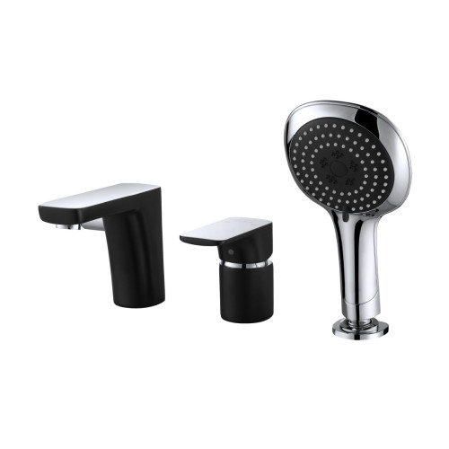 Смеситель на борт ванны D&K Berlin DA1434915, черный