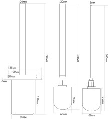 Аксессуары для ванных комнат Black&amp;White SN-8025