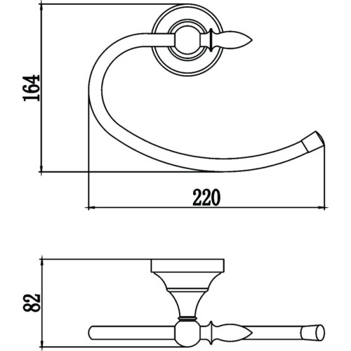 Держатель для полотенец кольцевой Savol S-06860A хром