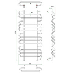 Полотенцесушитель ГРОТА RIVOLO 50/120