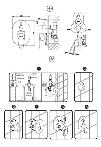 Смеситель для душа Bravat Eler 2-функц, Хром (FB848238CP-2-RUS)