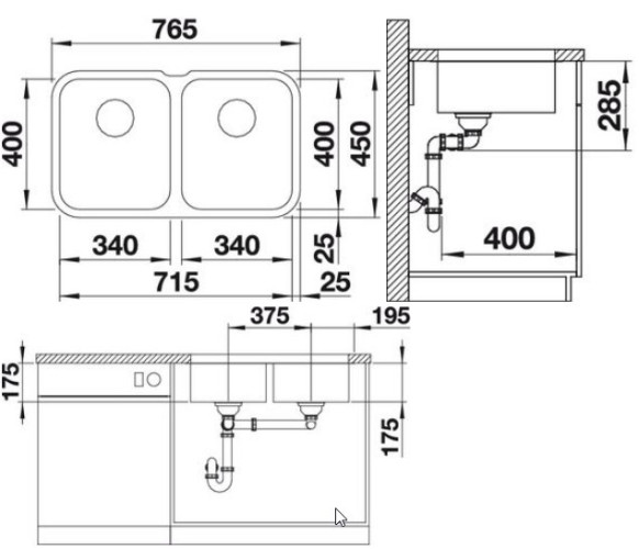 Кухонная мойка Blanco Supra 340/340-U