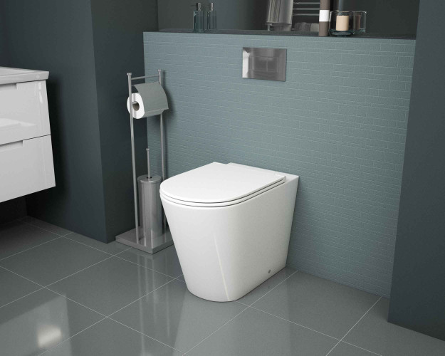 Унитаз Grossman GR-PR4450S (575*370*430) БЕЛЫЙ приставной БЕЗОБОДКОВЫЙ с тонкой крышкой