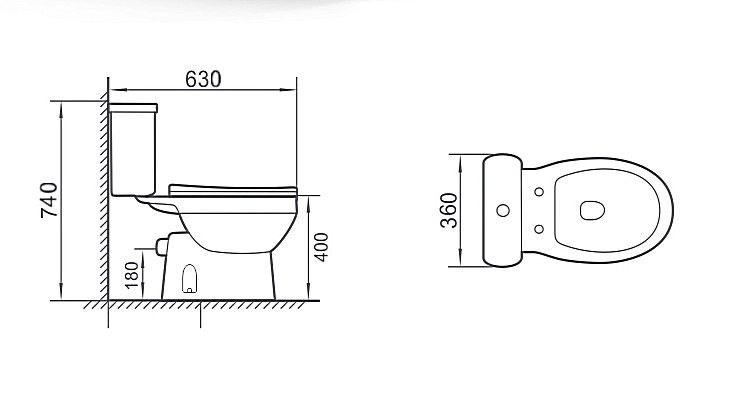 Унитаз Niagara Brava NG-9901 (630*360*740) напольный БЕЗОБОДКОВЫЙ с тонкой крышкой