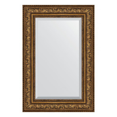 Зеркало настенное с фацетом EVOFORM в багетной раме виньетка состаренная бронза, 60х90 см, BY 3427
