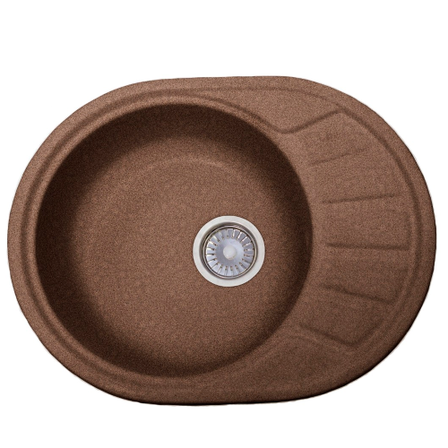 Кухонная мойка Formastone Fosto  КМ 58-45, овальная с крылом,ореховая карамель