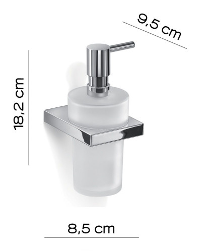 Gedy Lanzarote, настенный стеклянный дозатор, цвет хром