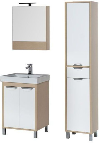 Мебель для ванной Aquanet Гретта 60 светлый дуб (камерино 2 дверцы)