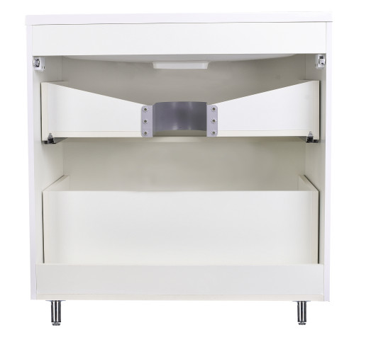 Тумба напольная Style Line Каре 80 (2 ящ.) Люкс белая, PLUS