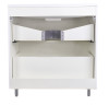 Тумба напольная Style Line Каре 80 (2 ящ.) Люкс белая, PLUS
