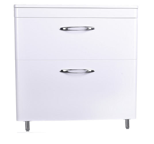 Тумба напольная Style Line Каре 80 (2 ящ.) Люкс белая, PLUS