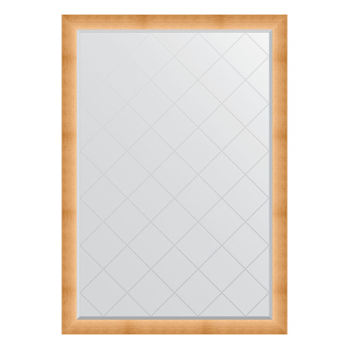 Зеркало настенное с гравировкой EVOFORM в багетной раме травленое золото, 131х186 см, BY 4528