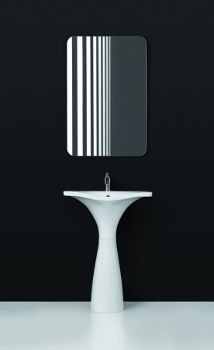 Neroceramica Libera, раковина с пьедесталом 75х50 см + полотенцедержатель, цвет белый