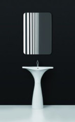 Neroceramica Libera, раковина с пьедесталом 75х50 см + полотенцедержатель, цвет белый