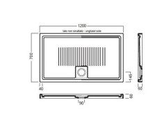 Керамический поддон для душа Hatria Leaf 120x70