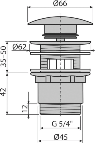 Донный клапан Alcaplast A390