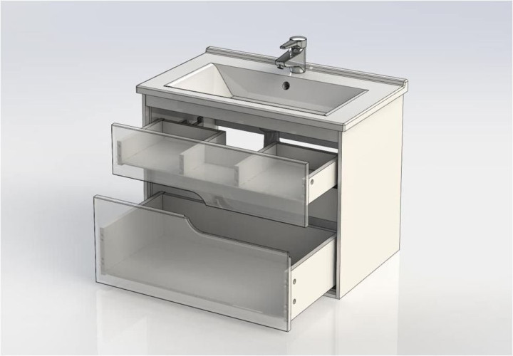 Тумба под раковину Aquanet Модена 75 белый