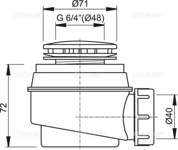 Сифон для душевого поддона Alcaplast A47-50
