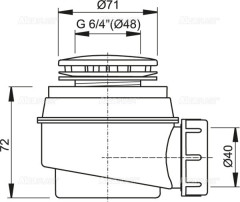Сифон для душевого поддона Alcaplast A47-50