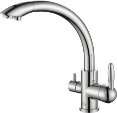 Смеситель для кухни Paulmark ESSEN, две воды, хром, Es213001-CR, Paulmark