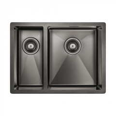 Мойка нерж. сталь Paulmark AISI304 ANNEX, PM545944-GMR, вороненая сталь, правая, PVD, 590х440мм, Paulmark