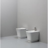 White Ceramic Idea, напольный безободковый унитаз 51x35x43h см, цвет серый матовый