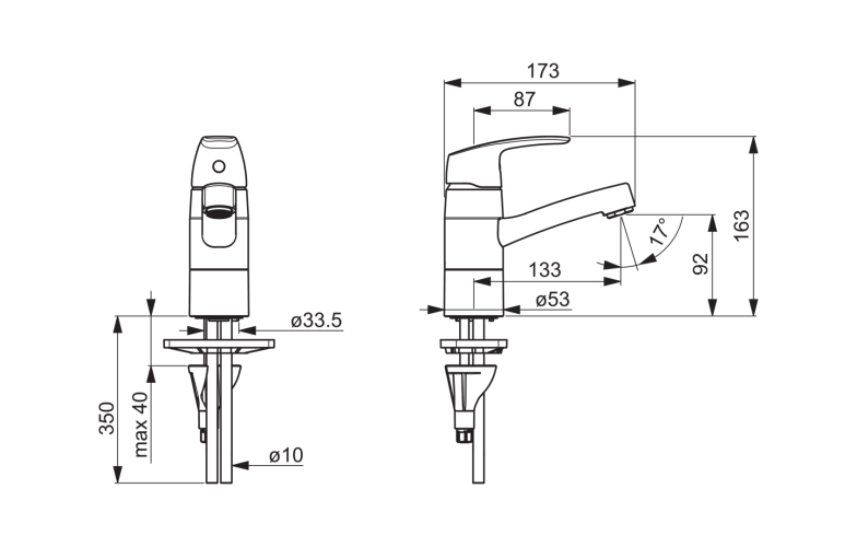 Смеситель для умывальника с клапаном Oras Safira NEW 2017 (1015F)