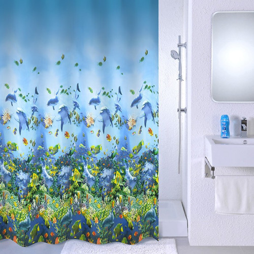 Штора для ванны Milardo Sea life 180x180