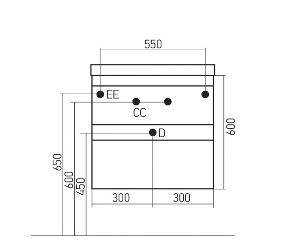 Тумба под раковину Classic-60 MIXLINE Аврора-60 матрикс (544263)