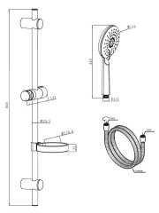 Душевой гарнитур AM PM Chic F0182000