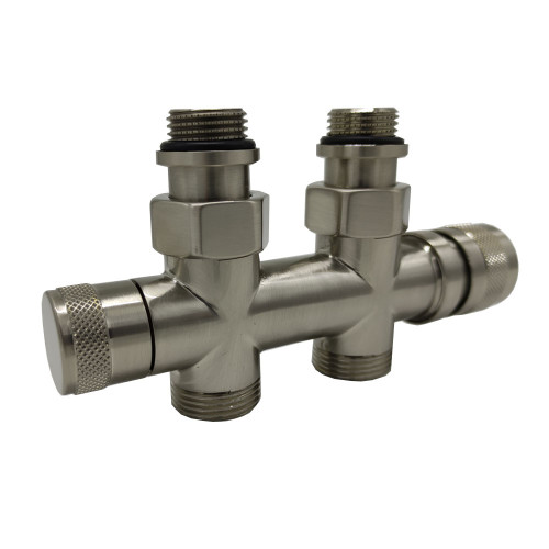 Узел нижнего подключения SR Rubinetterie прямой 1/2"х3/4"Е Никель матовый