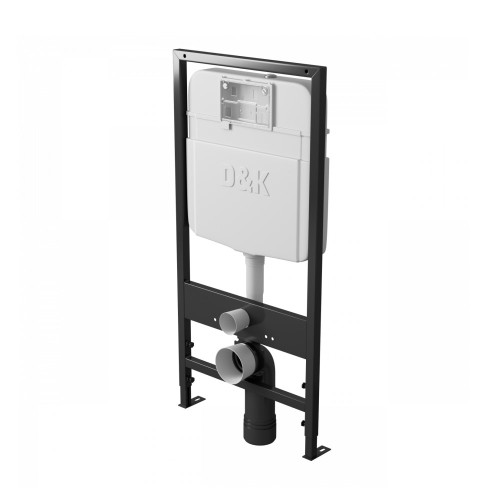 Комплект унитаза с инсталяцией и клавишей смыва D&K Berlin DS1431601, белый