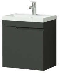 Тумба Итана Alexa 50 493х343х570 подвесная с раковиной Clarissa 50 левый Графит (CS00080611)