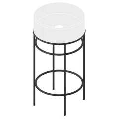 Консоль Artceram Vogue 440*440 Matt Black