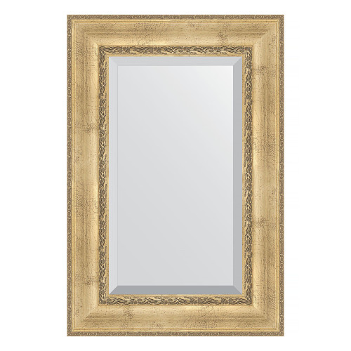 Зеркало настенное с фацетом EVOFORM в багетной раме состаренное серебро с орнаментом, 62х92 см, BY 3428