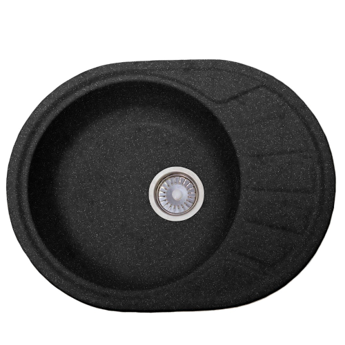 Кухонная мойка Formastone Fosto  КМ 58-45, овальная с крылом,обсидиан