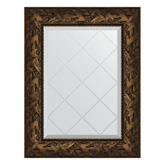 Зеркало настенное с гравировкой EVOFORM в багетной раме Византия бронза, 59х76 см, BY 4029