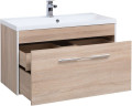 Тумба с раковиной Aquanet Августа 100 дуб сонома