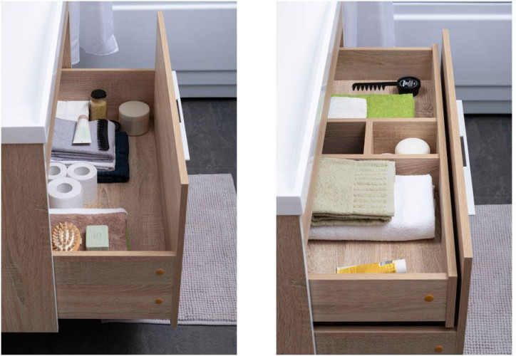 Тумба с раковиной Aquanet Августа 100 дуб сонома