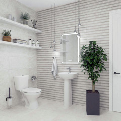 Унитаз-компакт КЕРАМИН Лаго Инкоэр с мягким сиденьем, белый