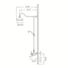 Душевая стойка Schein Saine Chrome 8053055