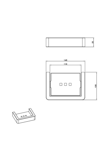 Мыльница подвесная Aperto 080705 NeOp