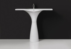 Neroceramica Libera, раковина с пьедесталом 90х50 см + крючок, цвет белый