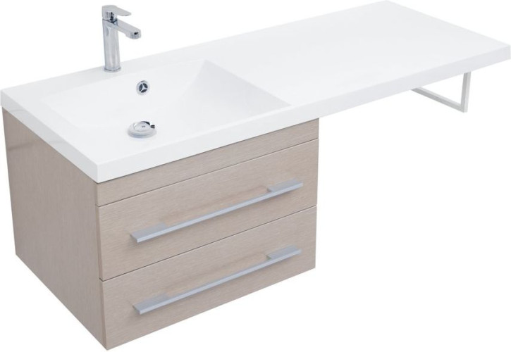 Тумба с раковиной Aquanet Нота 120 L светлый дуб