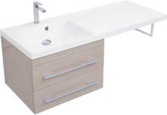 Тумба с раковиной Aquanet Нота 120 L светлый дуб