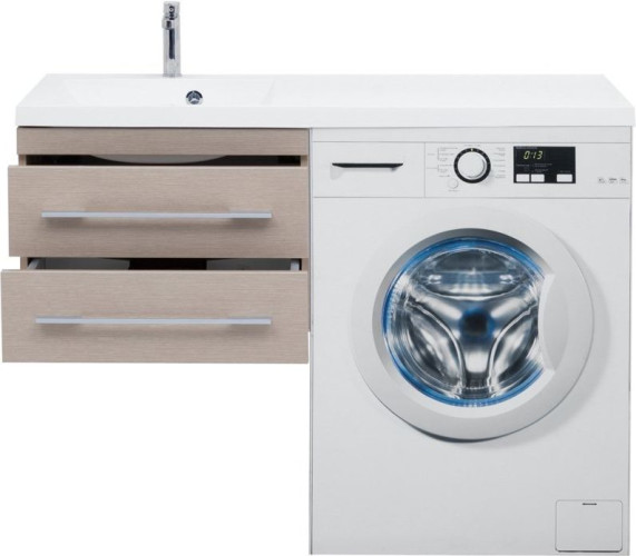 Тумба с раковиной Aquanet Нота 120 L светлый дуб