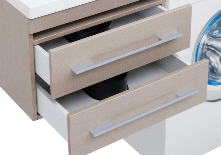 Тумба с раковиной Aquanet Нота 120 L светлый дуб